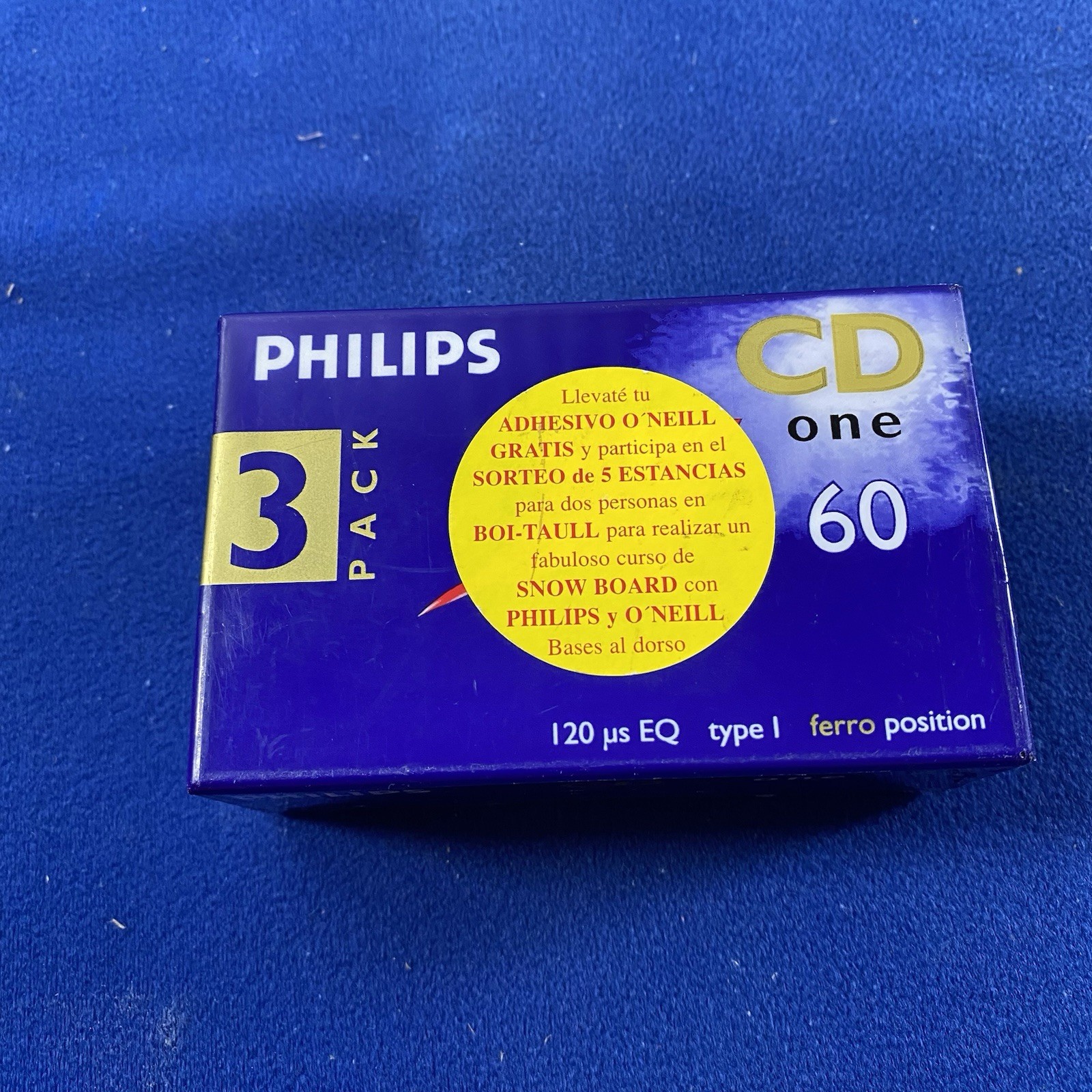 3 x Philips CD One 60 Ferro Blank Audio Cassette 60 Minutes Tape New Sealed