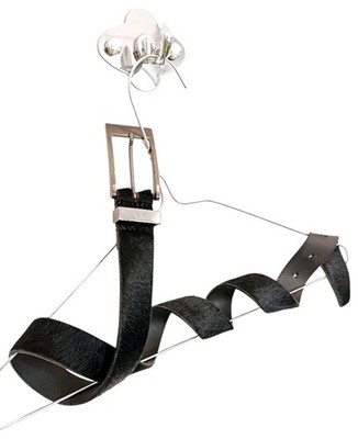 Versace Schwarz Ponyhaar Leder Klassischer Damen Schnallengürtel - Made In Italy 44 