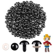 400pcs 22mm Black Safety Eyes with Washers for Amigurumi Crochet Stuffed Animals