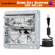 7/10/12/14 Inch Shutter Shop Exhaust Fan Wall Mount Industrial Garage Attic New