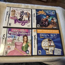 Nintendo DS Video Game Cases/Manuals Only No Game Disks Lot Of 4 Good Graphics 