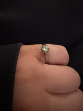 18ct Yellow and White Gold Diamond Engagement Ring Size K
