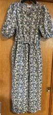 UNIVERSAL THREAD Women's XL Jumpsuit, Puff Sleeves, Tie Waist, Pale Green Floral
