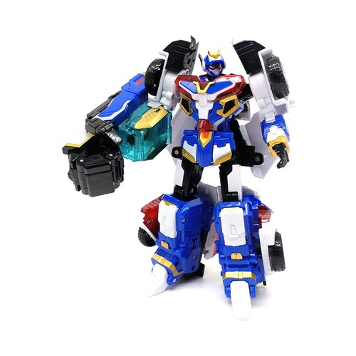Metal Cardbot S Season2 Transformer Robot Blue cop Rock Crush Car Kids Boys Toys - Picture 13 of 69