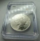 1922 Peace Dollar ICG MS62 Silver Coin Certified Slabbed Graded