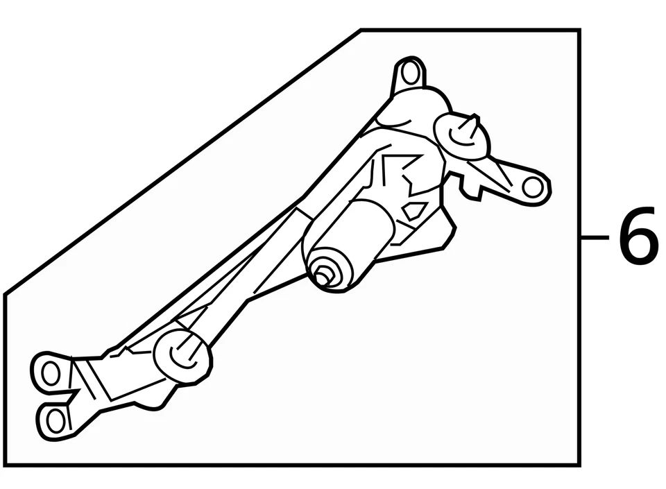 Motor limpiaparabrisas compatible con 06-10 INFINITI M35 2680664 Foto 4 de 4