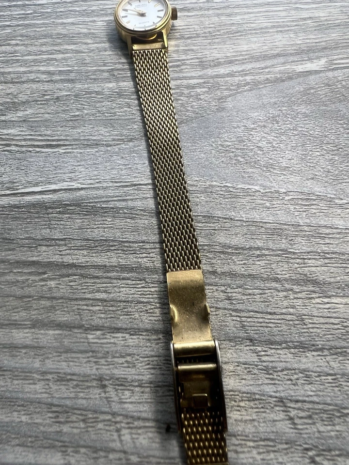 Женские кварцевые часы Gruen Precision золотистые рабочие - Изображение 3 из 4