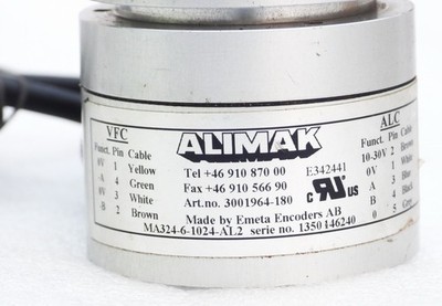 EMETA MA324-6-1024-AL2 ALIMAK VFC ALC CABLE ENCODER MOTION SENSOR