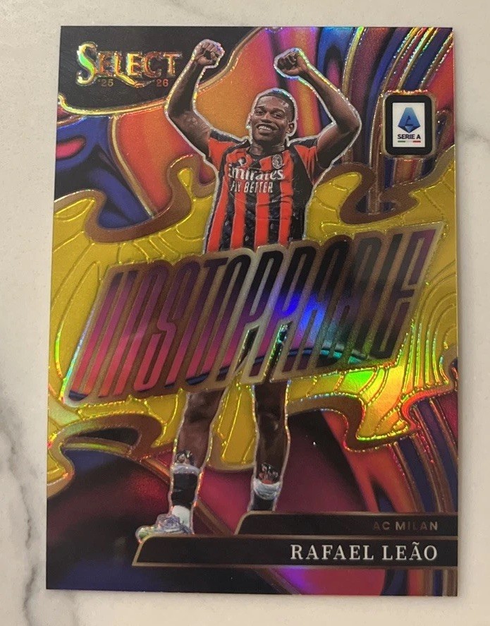 2025-26 Panini Select Serie A Rafael Leao Gold Unstoppable /10
