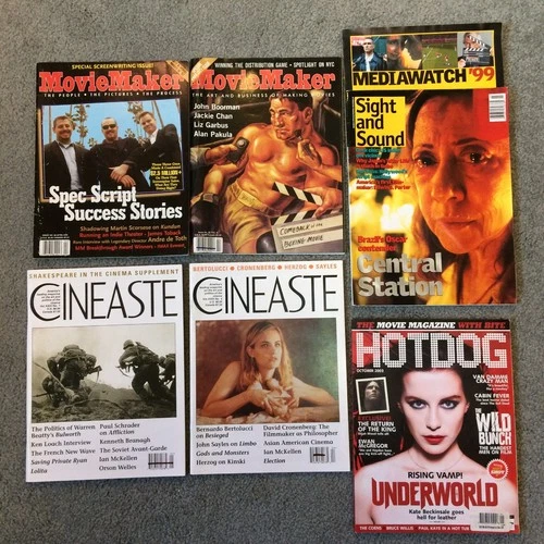 Film Magazines Lot of 6 (1998-99, 2003) MovieMaker, Cineaste, Sight & Sound VG