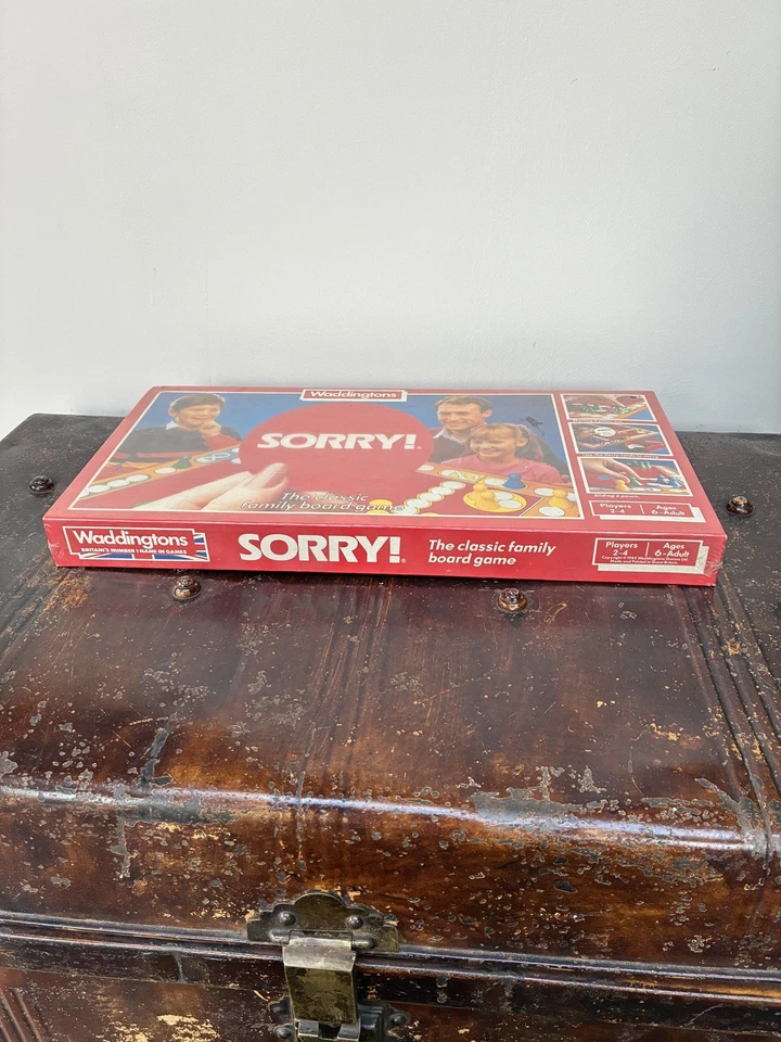 Vintage Sorry Board Game By Waddingtons Retro Family Game New still Sealed RARE - Image 2 of 4