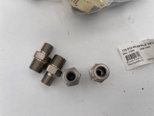 Open (set of 4), Titan 812-003 Reducing Hex Nipple, 3/8" x 1/4"