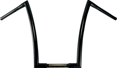 Todds Cycle 0601-2714 1-1/4in. Streifen Lenker - 17in Glänzend Schwarz