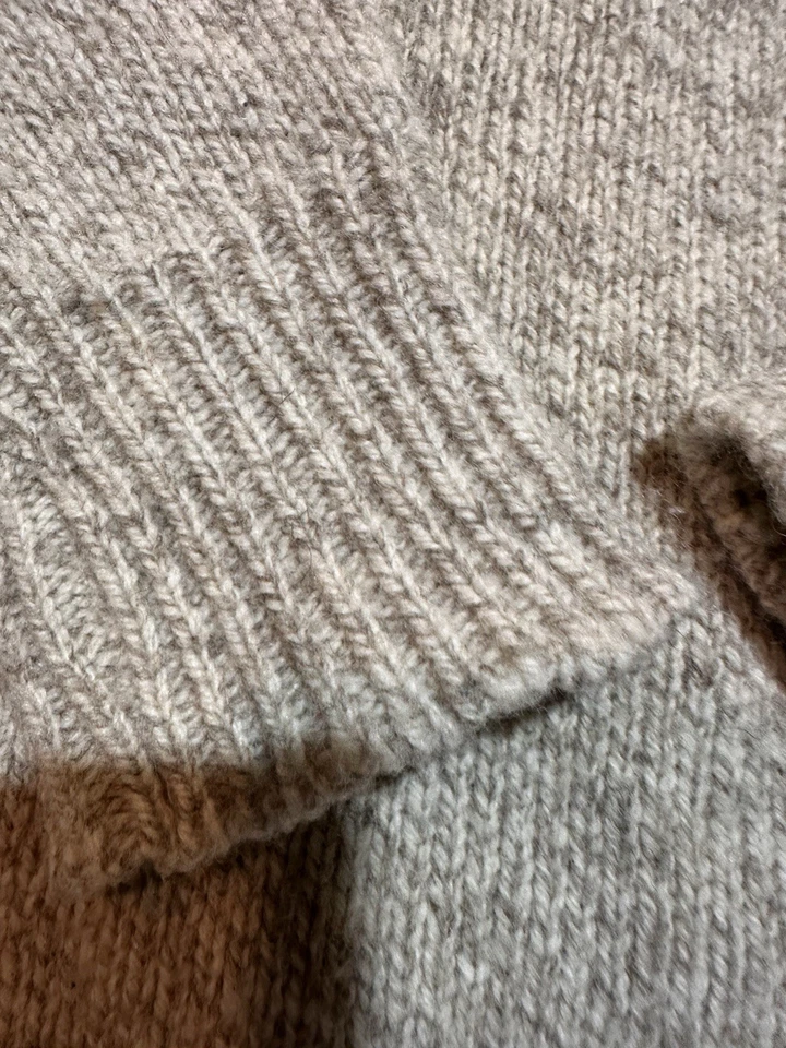 Vintage REI Sweater Men's L Cream Wool Blend Knit Crewneck Pullover USA Made - Image 4 of 4