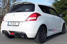 FOX Sound Anlage ab Kat re li je 1x100mm gerollt Edelstahl für Suzuki Swift IV
