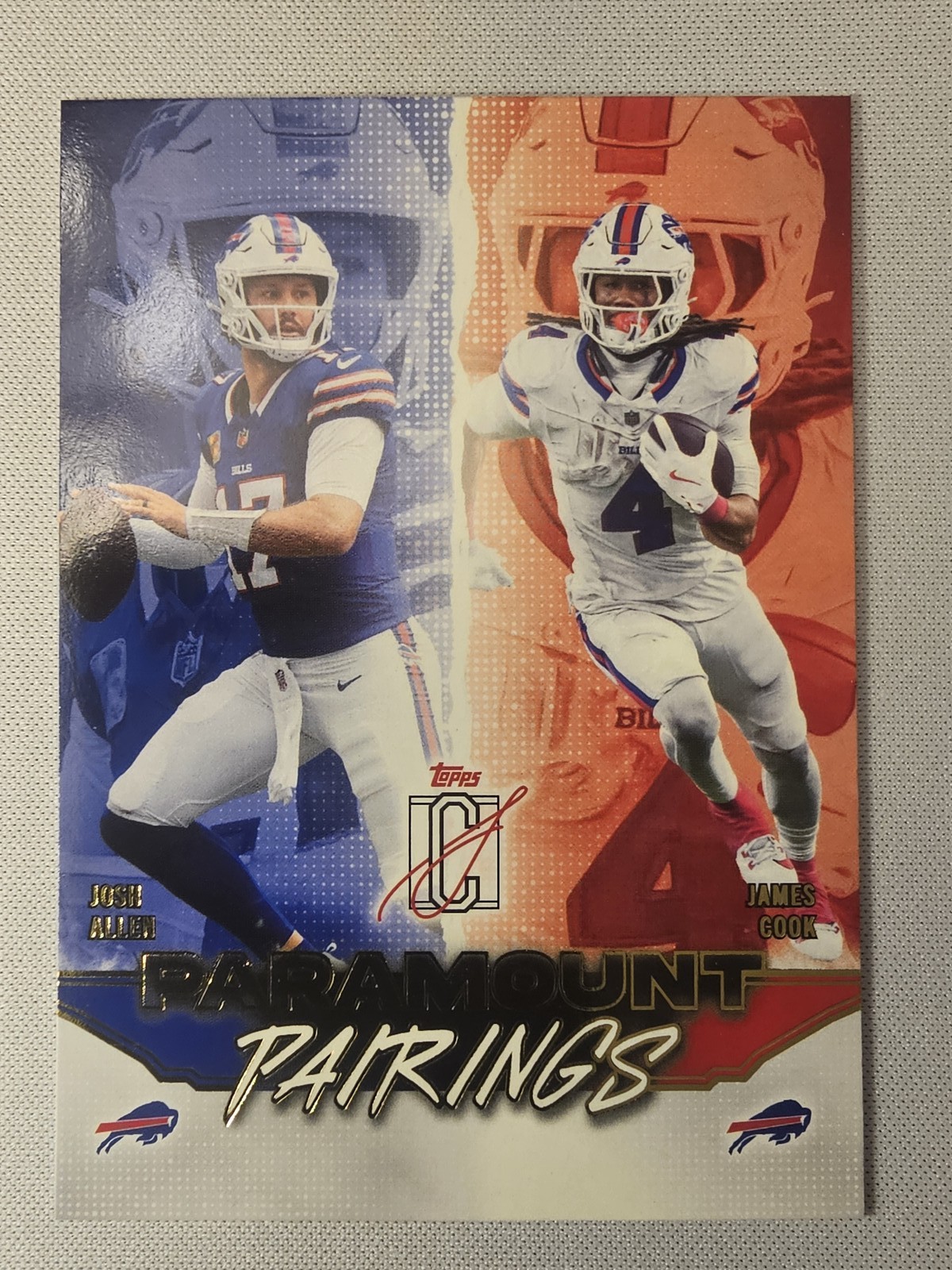 2025 Topps Signature Class James Cook / Josh Allen #PP-12 - NM