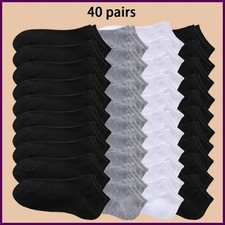 Calcetines unisex de color liso 40/20/10 pares , suaves y ligeros, hasta el tob