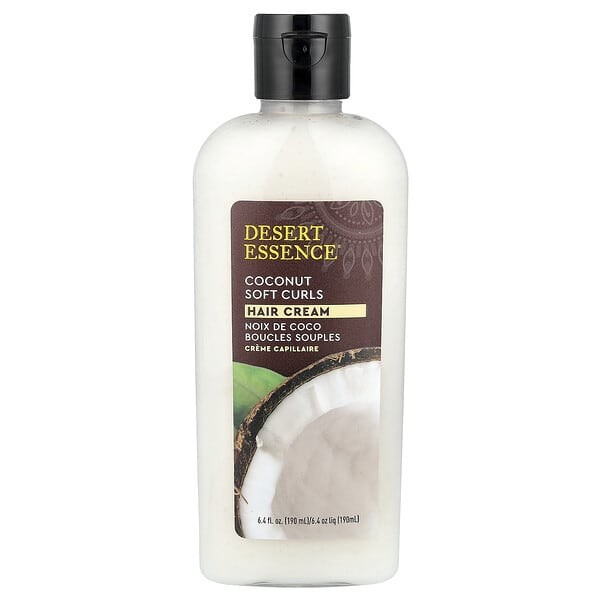 iHerb UK - Desert Essence , Coconut Soft Curls Hair Cream, 6.4 Fl Oz (190 Ml) - Image 2
