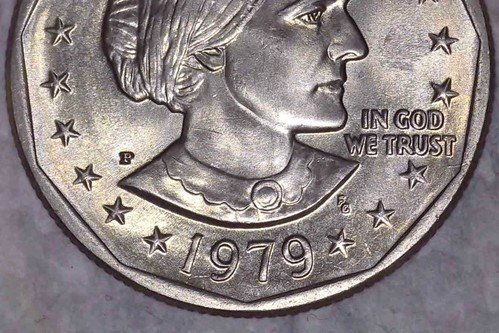 Moneda de un dólar 1979 P Susan B Anthony troquel grieta error inverso - Imagen 6 de 8