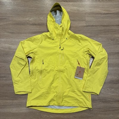 Mammut Mens Jacket Yellow Size L Large Kento HS Hooded Blazing Soft Shell