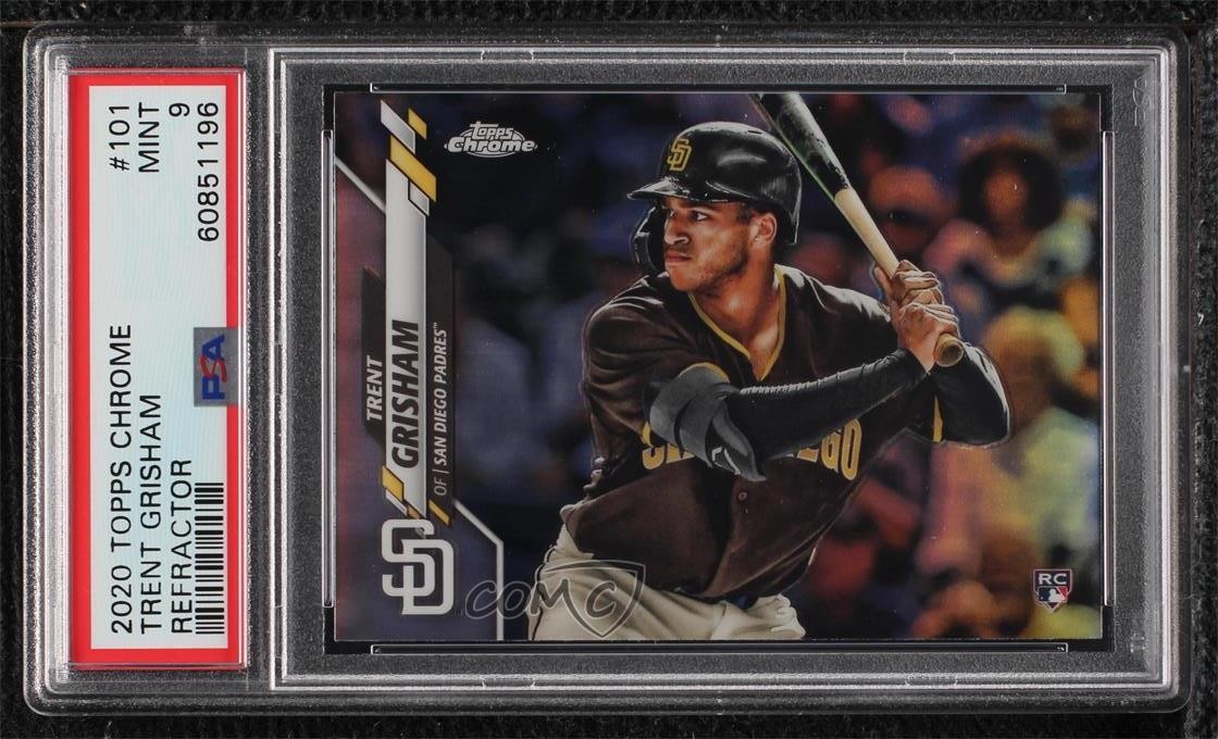 2020 Topps Chrome Refractor Trent Grisham #101 PSA 9 MINT 04hd