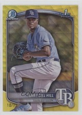 2025 Bowman Chrome Prospects Yellow Wave Refractor /75 Gary Gill Hill 09an
