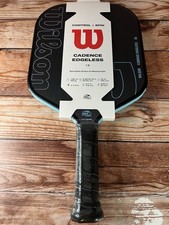 Wilson Cadence Edgeless 16 Pickleball Paddle Control Spin Raw Carbon Surface New