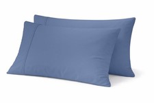 100 Organic Cotton Standard Pillowcases Set of 2   600 Thread Count Sateen W...