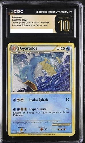 🔥🔥🔥2023 Pokemon Gyarados #7 007/034 CGC 10 Pristine🔥🔥🔥