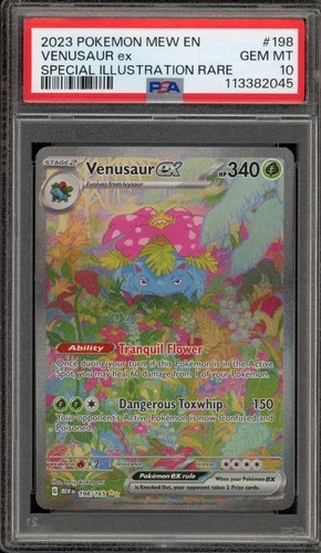 Pokemon Venusaur ex 151 MEW EN Special Illustration Rare #198 PSA 10 Gem Mint