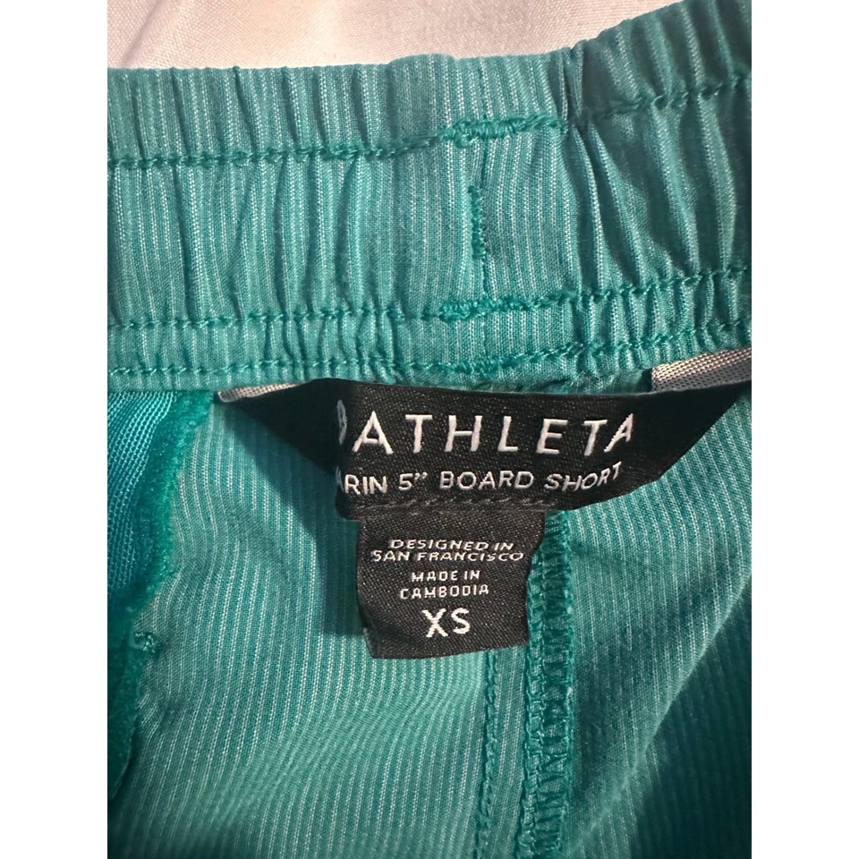 Athleta Marin 5" Board Shorts Womens XS Green Swim Shorts - Image 3 of 4