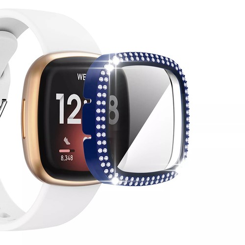 For Fitbit Versa 2 3 Sense Watch Diamond Case + Tempered Glass Screen Protector - Picture 6 of 18