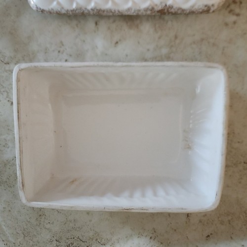 Vintage erhabene Trauben Schmuck Schale mit Deckel Gold Details MCM Keramik JAPAN  - Bild 16 von 21