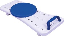 Width Adjustable Bath Board with Handle and Turntable Swivel Seat