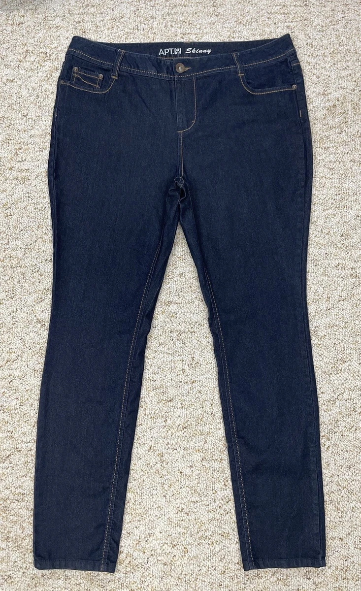 Jeans Femme Apt. 9 Taille 14 Occasion Très Bon état - Boot Cut, Coupe Classique, Délavé Stonewashed
