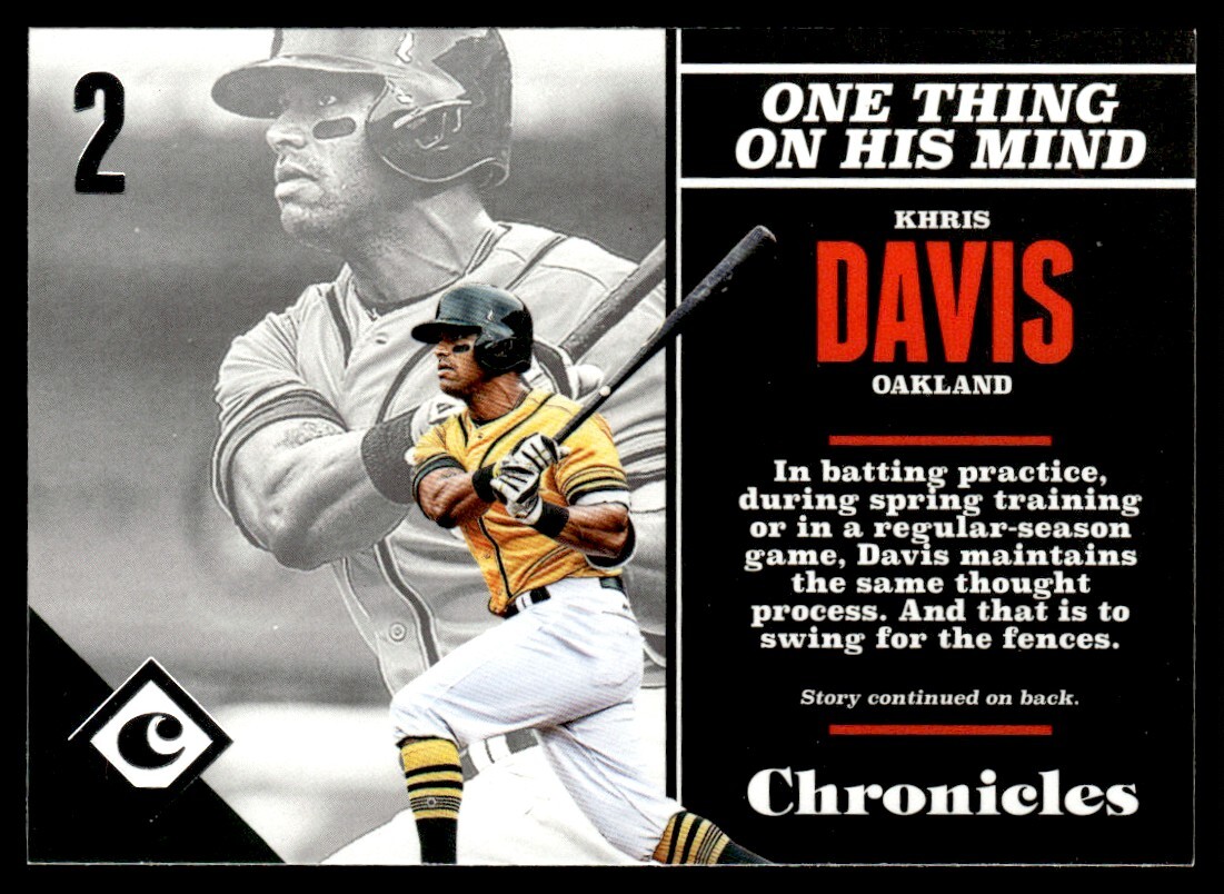 2017 Panini Chronicles Khris Davis Oakland Athletics #34