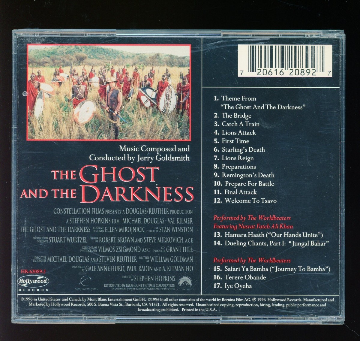 Ghost and the Darkness Soundtrack Jerry Goldsmith + Worldbeaters