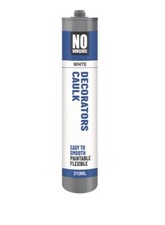 NO NONSENSE DECORATORS CAULK WHITE Acrylic Sealant Filler DIY Gap 310ml