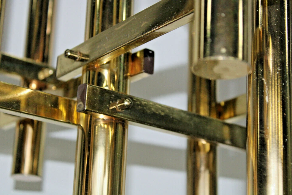 Латунная люстра середины века голливудского регентства Sciolari с трубками для MAssive 1970  - Изображение 3 из 4