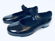 Bloch Techno Tap Dance Shoes Girls 12 Medium Black Leather