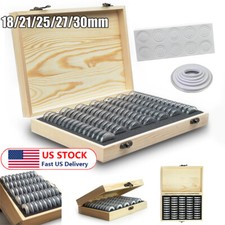 50 pcs 18-30mm Coin Capsules Storage Box  Wooden Case Holder Collection Display