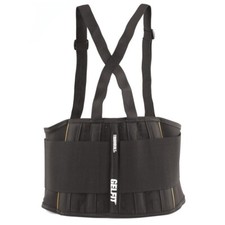 ToughBuilt® GelFit® Black Back Support Brace Belt - Large - 40"-48" Waist