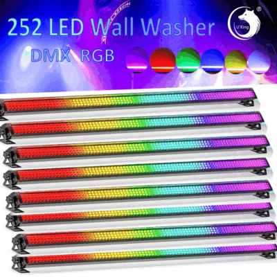 YOKEN BAR COLOURFUL STAGE LIGHT 252 LED RGB Wall Washer Luce DMX512 Bar Barra Luminosa Stroboscopica DJ Luce Palco Festa