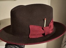 Morreton Vintage Fedora M96 O/S new w tags fits like an Xl Brown Match Stick