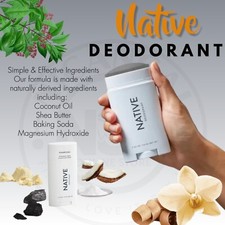 Native Natural Deodorant - CHARCOAL  (Made Without Aluminum & Paraben)