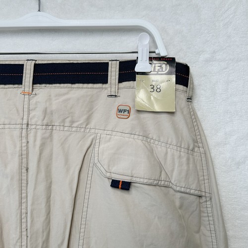 WF1 WEAR FIRST Baggy Cargo Long Shorts Parachute Pants Loose Deadstock Y2K 38x20 - Picture 8 of 9