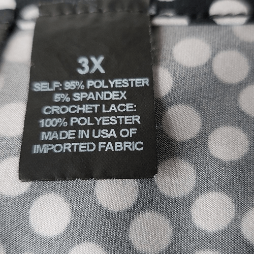 New Directions Black and White Polka Dot Top- - Picture 8 of 9