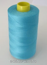 1 SPOOL AQUA #757 100% SPUN POLYESTER SERGER QUILTING THREAD T24 6000 YARDS