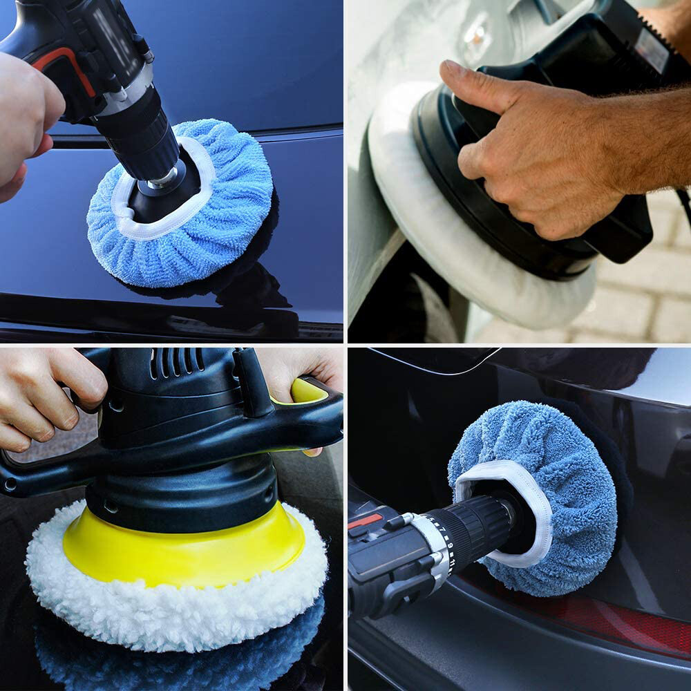 8PCS 56 inch Microfiber Polisher Car Polishing Pads Wax Wash