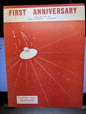1959 Teener Pop sheet music FIRST ANNIVERSARY CATHY CARR 